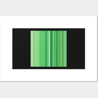 Shades of Green Stripes Posters and Art